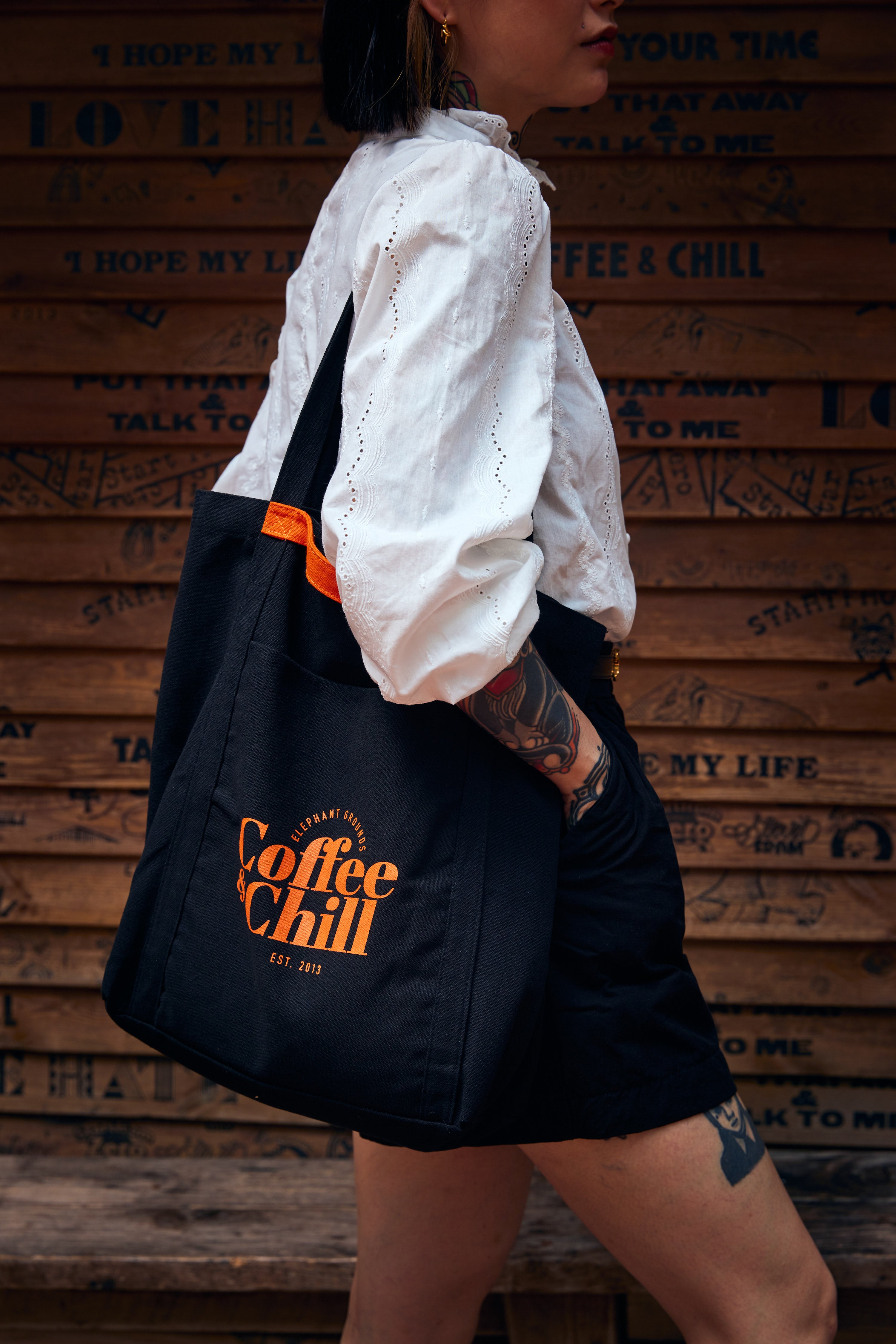 Elephant Grounds Tote Bag
